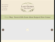 Tablet Screenshot of lakegeorgeoliveoilco.com